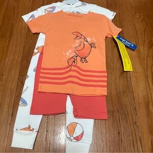 NWT Carter’s 24M 4PC Beach Crab Pajama Set 🦀🏖️ 2 Pair Spring Summer